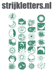 Vel Strijkletters Maan Glitter Emerald Glitter 427 - afb. 1