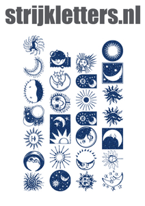 Vel Strijkletters Maan Glitter Navy Blue Glitter 423 - afb. 1