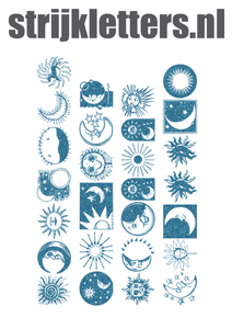 Vel Strijkletters Maan Glitter Bleu Glitter 454 - afb. 1