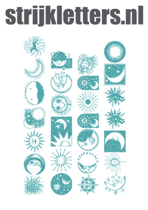 Vel Strijkletters Maan Glitter Sky Bleu Glitter 445 - afb. 1