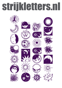 Vel Strijkletters Maan Glitter Purple Glitter 424 - afb. 1