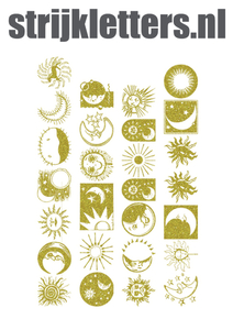 Vel Strijkletters Maan Glitter Gold Glitter 451 - afb. 1