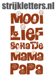 Vel Strijkletters Mooi Lief Design Zebra Tijger - afb. 1