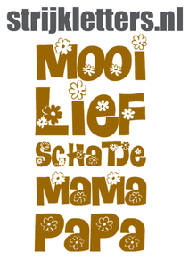 Vel Strijkletters Mooi Lief Flex Antique Goud - afb. 1