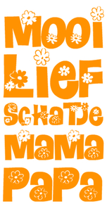 Vel Strijkletters Mooi Lief Flex Neon Oranje - afb. 2