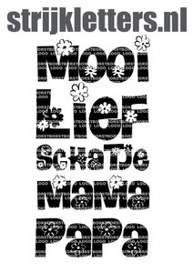 Vel Strijkletters Mooi Lief Flex BORSTLOGO - afb. 1