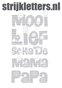 Vel Strijkletters Mooi Lief Glitter Rainbow White 488 - afb. 1