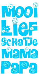 Vel Strijkletters Mooi Lief Glow in the Dark Blauw - afb. 2