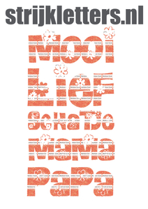 Vel Strijkletters Mooi Lief Glitter Rainbow Coral Glitter ST - afb. 1