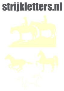 Vel Strijkletters Paarden Flex Beige - afb. 1