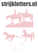 Vel Strijkletters Paarden Mirror Roze - afb. 1