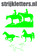Vel Strijkletters Paarden Flex Neon Groen - afb. 1