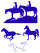 Vel Strijkletters Paarden Flex Royal Blauw - afb. 2