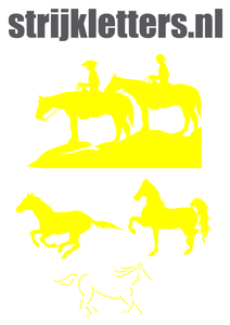 Vel Strijkletters Paarden Flex Licht Geel - afb. 1