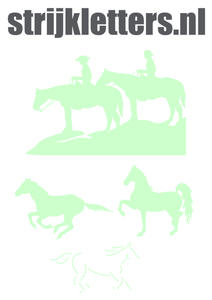 Vel Strijkletters Paarden Flex Mint Groen - afb. 1