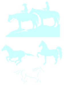 Vel Strijkletters Paarden Flex Baby Blauw - afb. 2