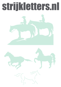 Vel Strijkletters Paarden Flex Pastel Groen - afb. 1