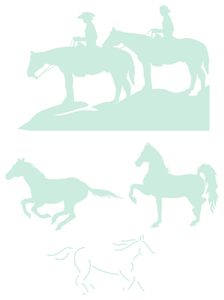 Vel Strijkletters Paarden Flex Pastel Groen - afb. 2