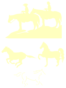 Vel Strijkletters Paarden Flex Pastel Geel - afb. 2