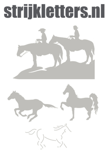 Vel Strijkletters Paarden Flex Heather Grijs - afb. 1
