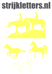 Vel Strijkletters Paarden Flock Citroen Geel - afb. 1