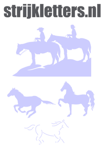Vel Strijkletters Paarden Flock Lavendel - afb. 1