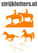 Vel Strijkletters Paarden Flock Neon Oranje - afb. 1