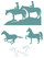 Vel Strijkletters Paarden Flock Turquoise - afb. 2