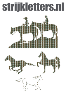 Vel Strijkletters Paarden Holografische Zilver - afb. 1