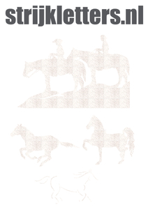 Vel Strijkletters Paarden Glitter White Glitter 444 - afb. 1