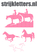 Vel Strijkletters Paarden Glitter Medium Pink - afb. 1