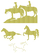 Vel Strijkletters Paarden Glitter Coronado Gold - afb. 2