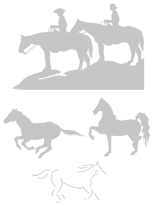 Vel Strijkletters Paarden Reflecterend Zilver - afb. 2