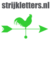 Vel Strijkletters Pijl met Haan Flex Limoen Groen - afb. 1