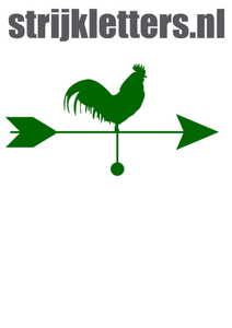 Vel Strijkletters Pijl met Haan Flex Midden Groen - afb. 1