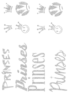 Vel Strijkletters Prinses Glitter Silver 450 - afb. 2