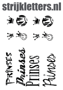 Vel Strijkletters Prinses Flex BORSTLOGO - afb. 1