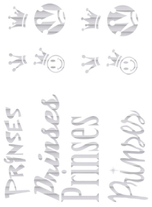 Vel Strijkletters Prinses Glitter Rainbow White 488 - afb. 2