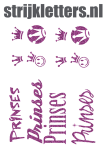 Vel Strijkletters Prinses Glitter Lavender 428 - afb. 1
