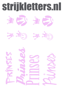 Vel Strijkletters Prinses Glitter Neon Purple 480 - afb. 1