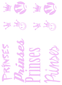 Vel Strijkletters Prinses Glitter Neon Purple 480 - afb. 2