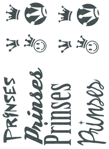 Vel Strijkletters Prinses Glitter Grey Glitter 459 - afb. 2