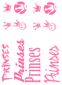 Vel Strijkletters Prinses Glitter Neon Pink Glitter 448 - afb. 2