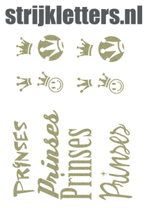 Vel Strijkletters Prinses Glitter Champagne Glitter 490 - afb. 1