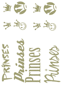 Vel Strijkletters Prinses Glitter Champagne Glitter 490 - afb. 2