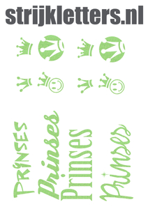 Vel Strijkletters Prinses Glitter Neon Green Glitter 447 - afb. 1