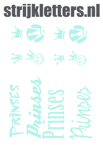 Vel Strijkletters Prinses Glitter Neon Bleu Glitter 480 - afb. 1