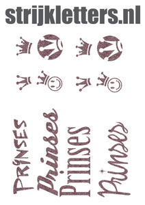 Vel Strijkletters Prinses Glitter Rose Gold Glitter 486 - afb. 1