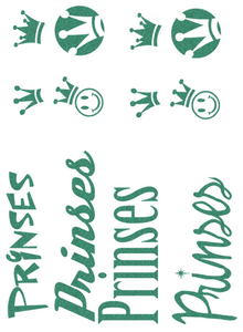 Vel Strijkletters Prinses Glitter Emerald Glitter 427 - afb. 2