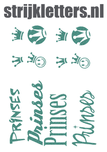 Vel Strijkletters Prinses Glitter Jade Glitter 482 - afb. 1